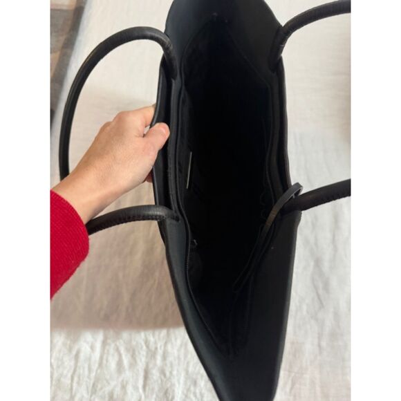 TUMI Black Travel Laptop Leather Canvas Back - Picture 4 of 11